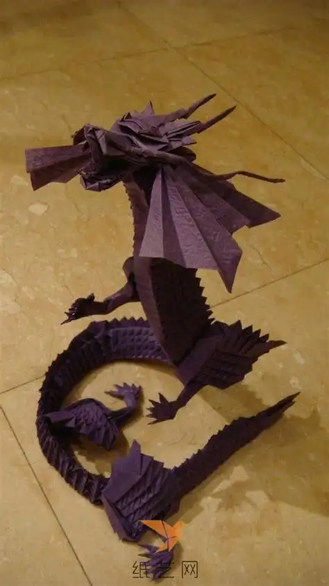 手工折纸中国龙组合纸艺