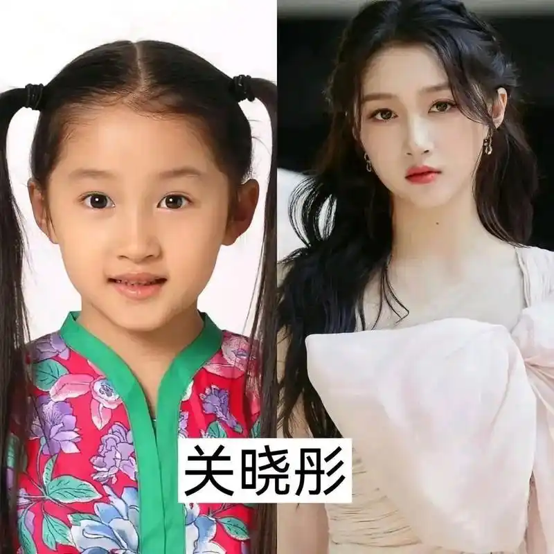 关晓彤小时候的照片证明她绝对原生态一点都没变,现在跟小时候一模一