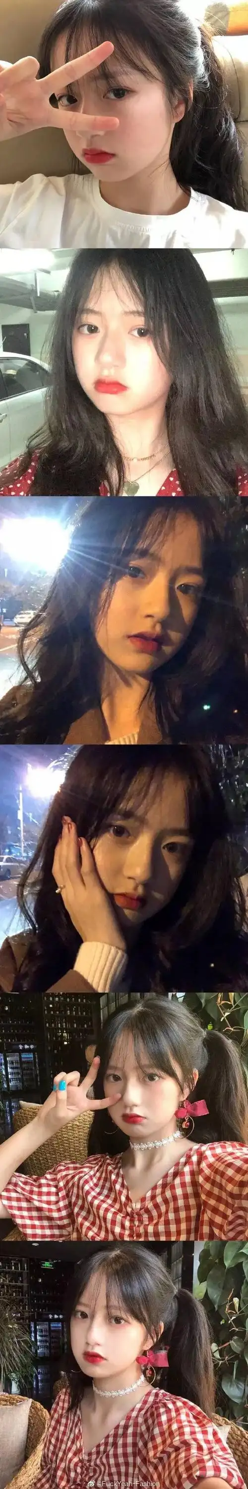 15岁的可爱女孩 双下巴真可爱