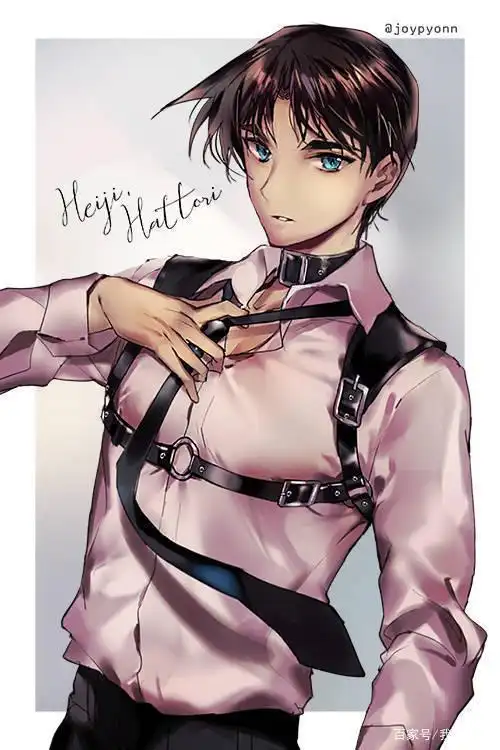 名侦探柯南四位男神合影,白马探骑白马,怪盗基德背影侧脸照